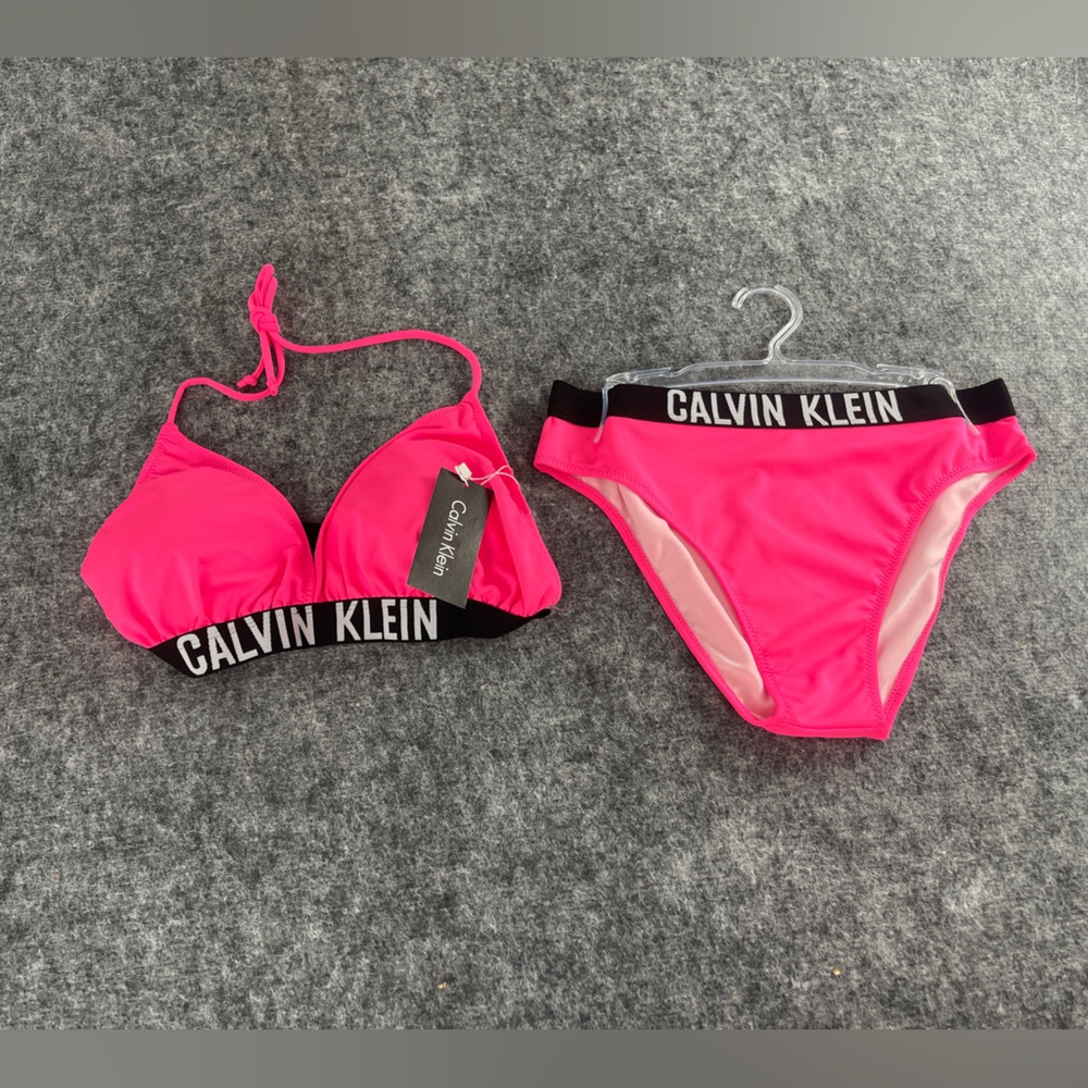 Calvin Klein Bikini Set Womens Pink Two Piece Swimsuit Bathsuit Pick Size N245